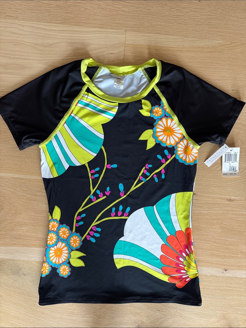 Trina Turk Neon Chartreuse Swim Top